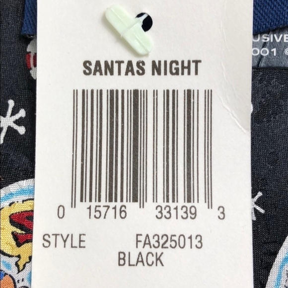 NWT Silk Tie Santa Tie Christmas Tie John Ashford Santa Christmas Holiday Black - Picture 9 of 11